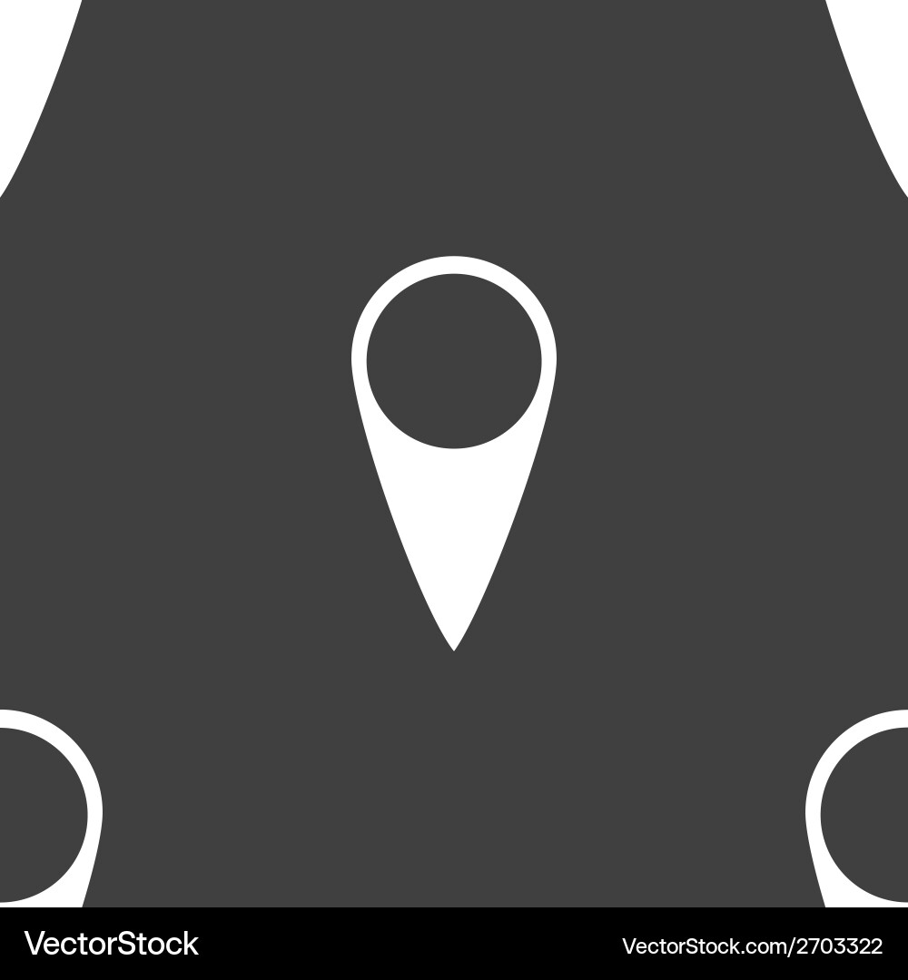 Map pointers web icon flat design seamless gray vector image