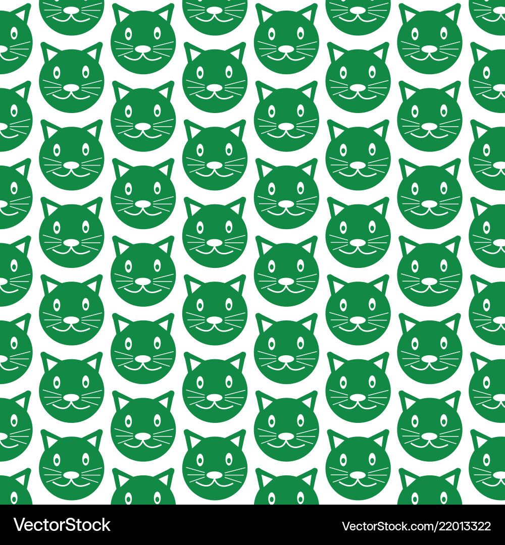 Pattern background cat icon vector image