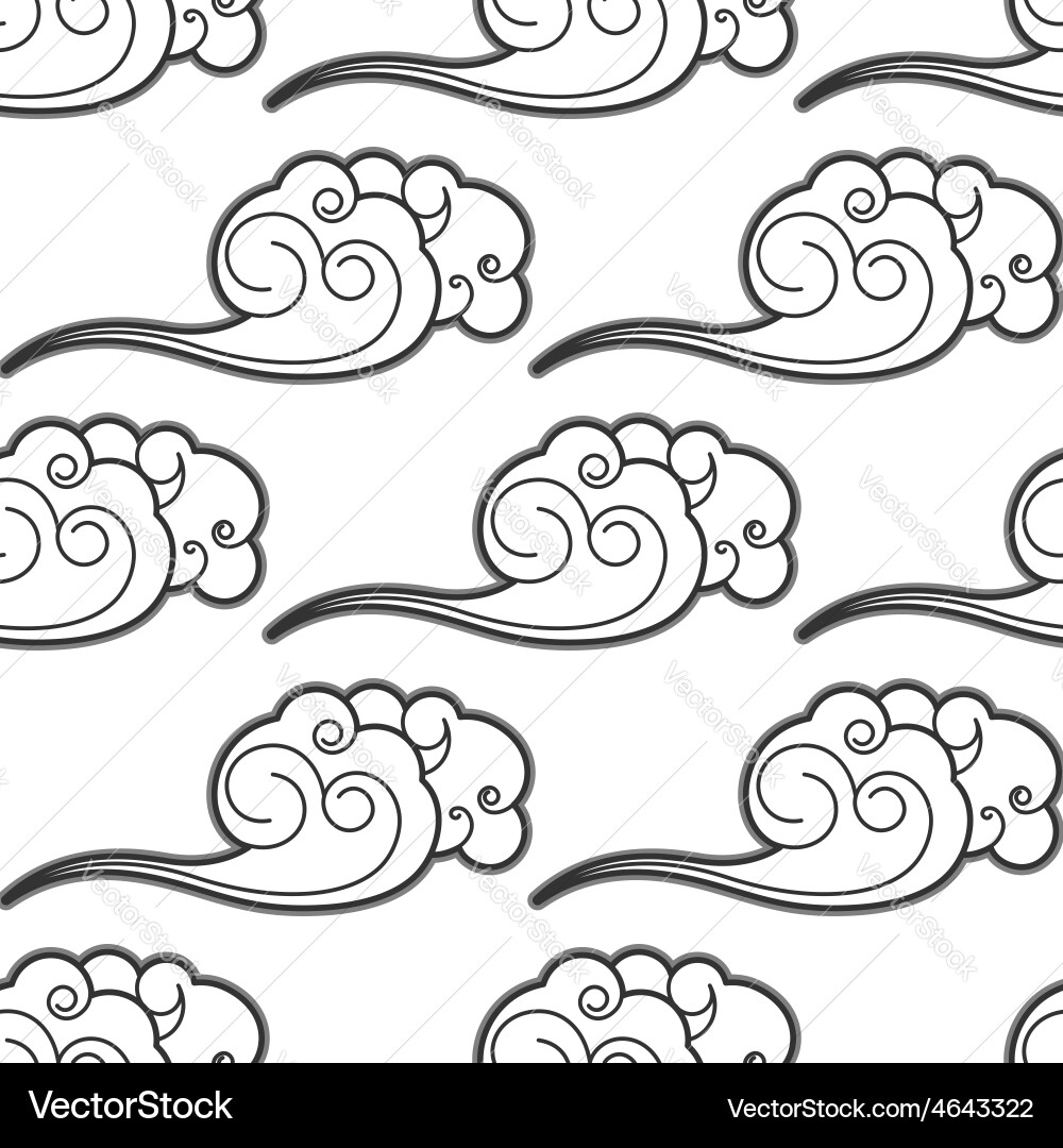 Retro Cloud Pattern vector image