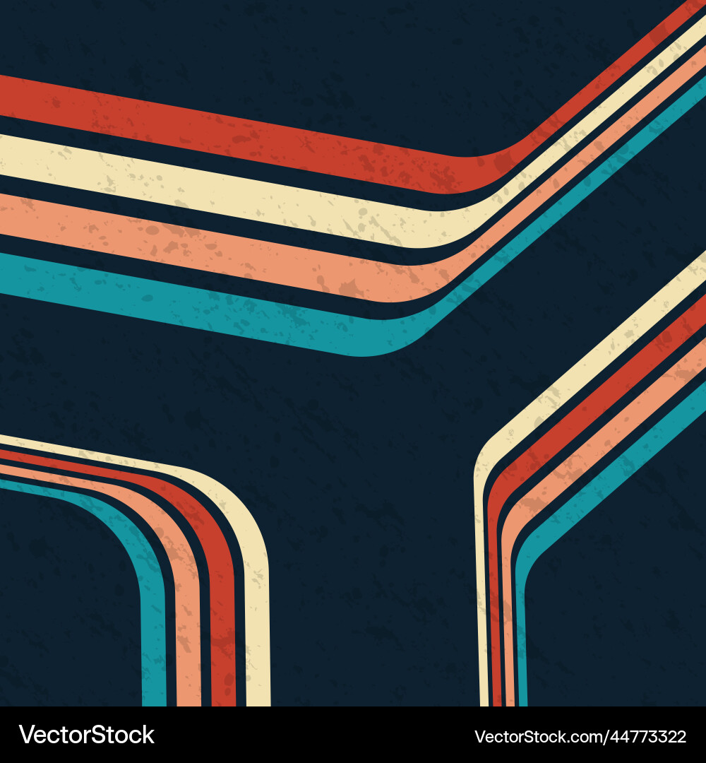 Retro Color Lines Background vector image