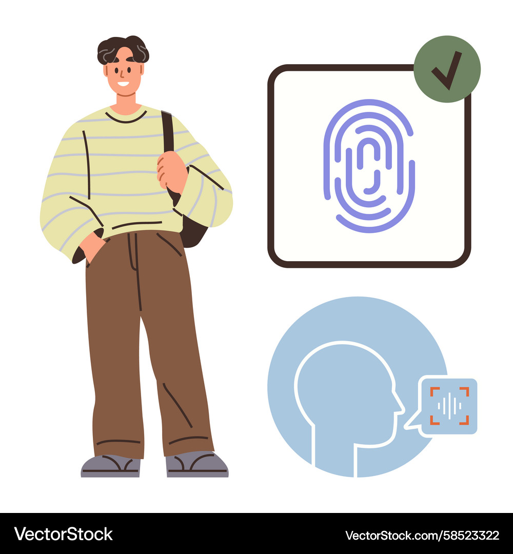 Secure Identity Verification Vector Image
