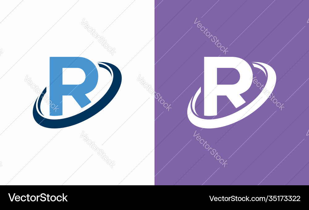 Simple shield letter r logo designs initial – Royalty-Free Vector ...