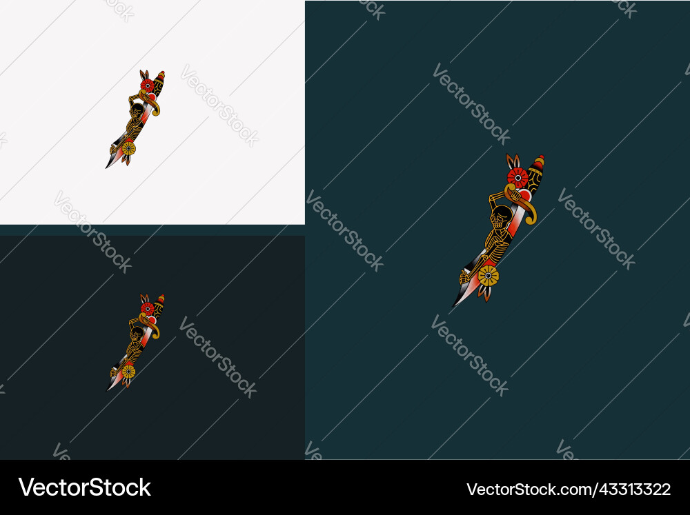 Sword with snake design Vector Image