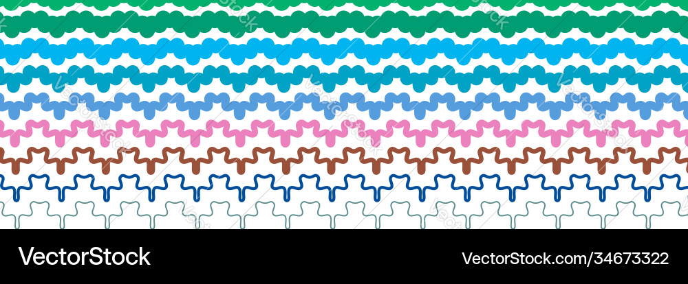 Wide rectangular format wavy waving zig-zag Wide rectangular format wavy waving zig-zag Vector Image
