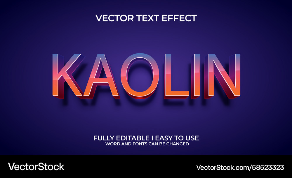 3D Text Effect - Editable Vector Image