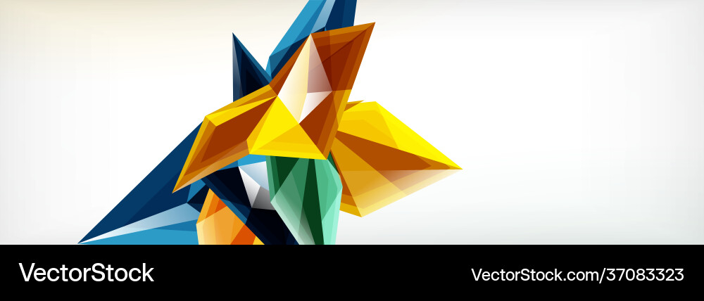 3d triangles and pyramids abstract Vector Image