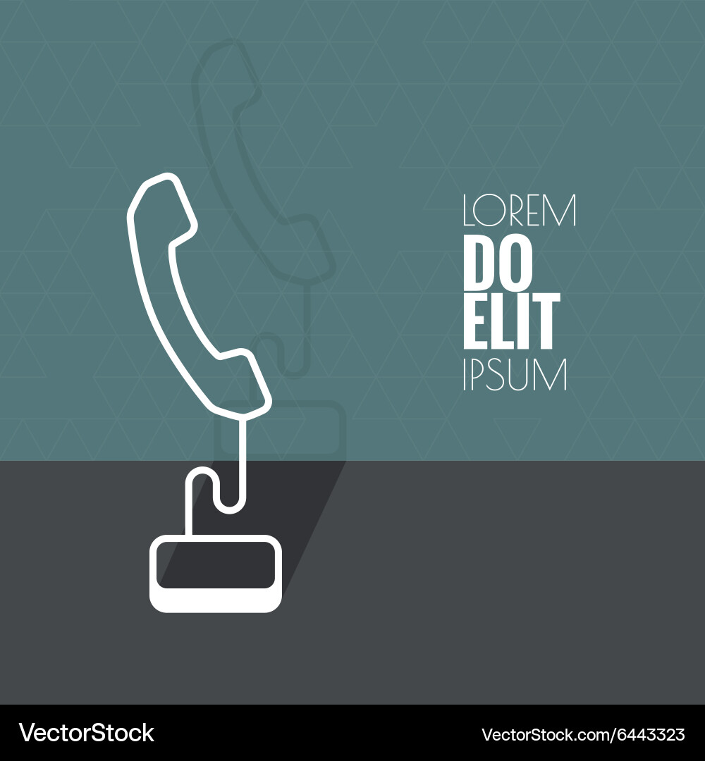 Abstract background with the handset Vector Image