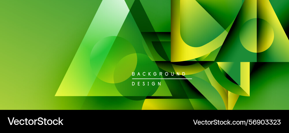 Abstract geometric shapes overlap creating Vector Image