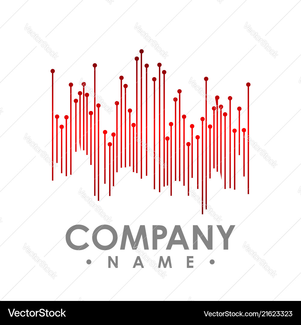 Abstract Red Line Art vector image