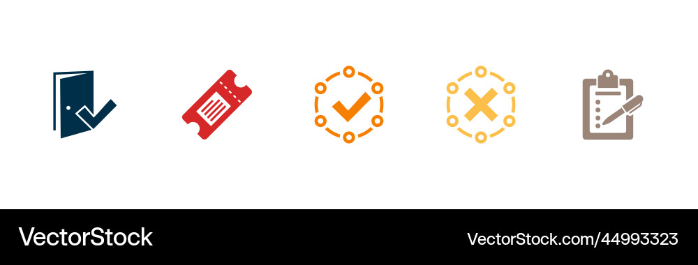 Accept Reject Open Enrollment vector image