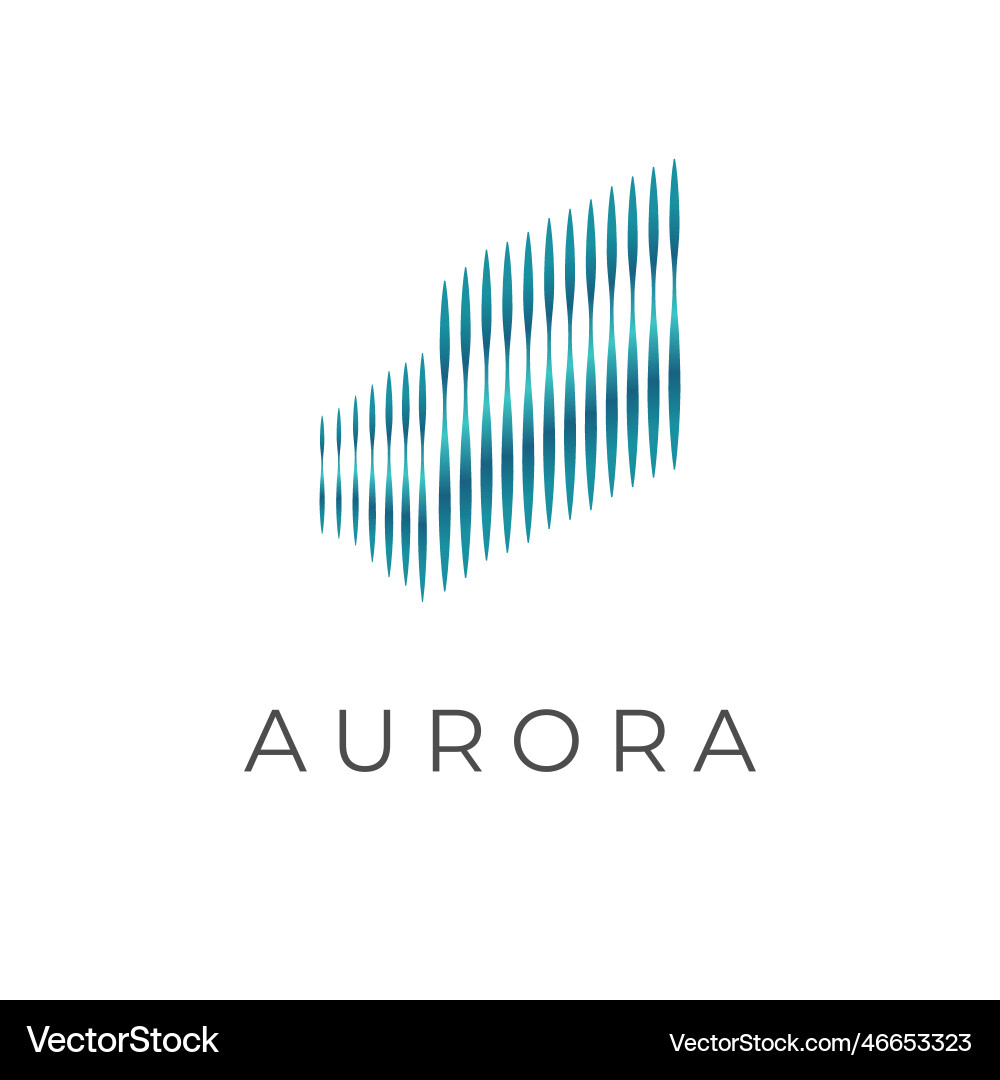Aurora simple with gradient colors Aurora simple with gradient colors vector image