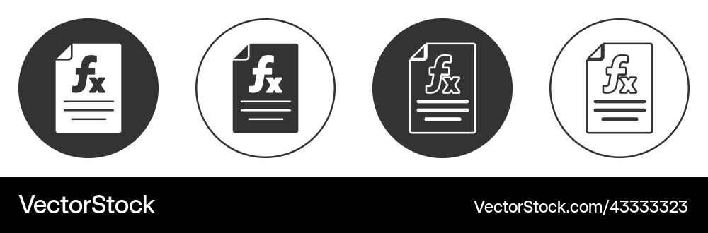 Black function mathematical symbol icon isolated Black function mathematical symbol icon isolated Vector Image