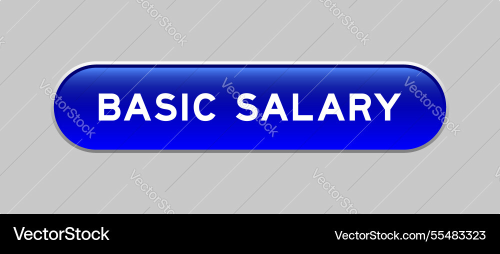 Blue color capsule shape button with word basic Blue color capsule shape button with word basic vector image