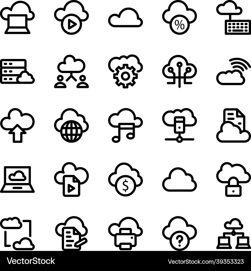 Cloud computing Cloud computing vector image