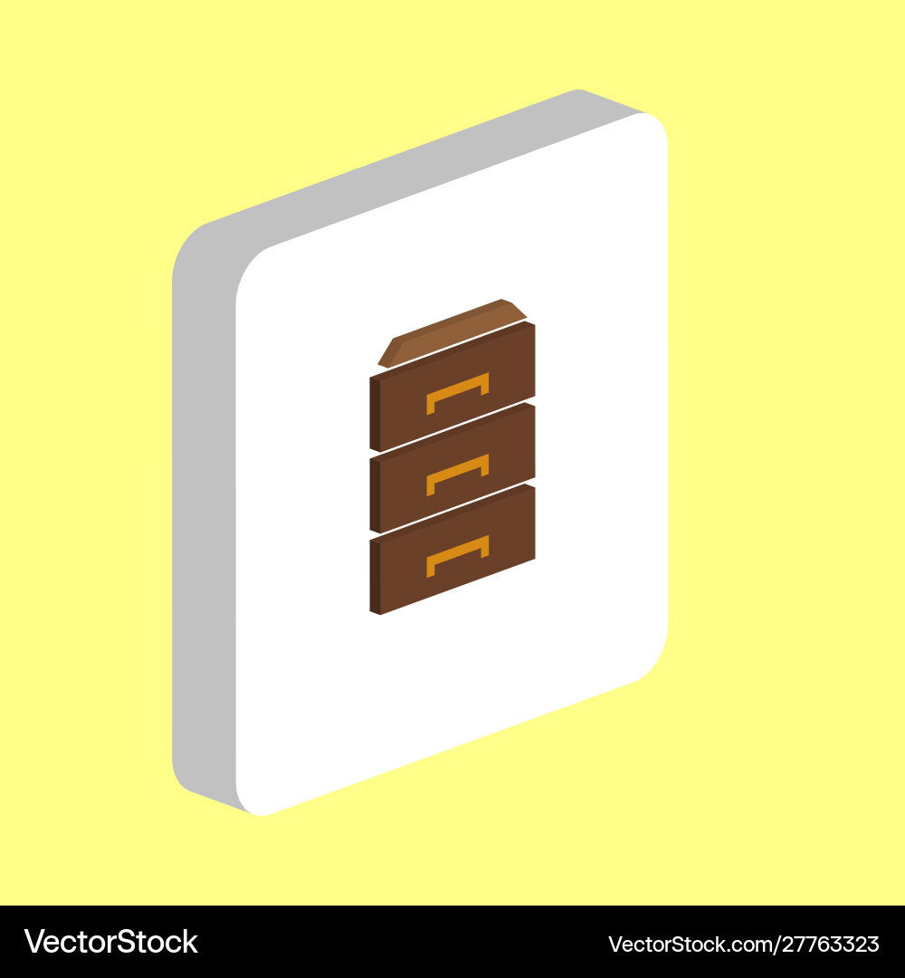 Drawer computer symbol Vector Image