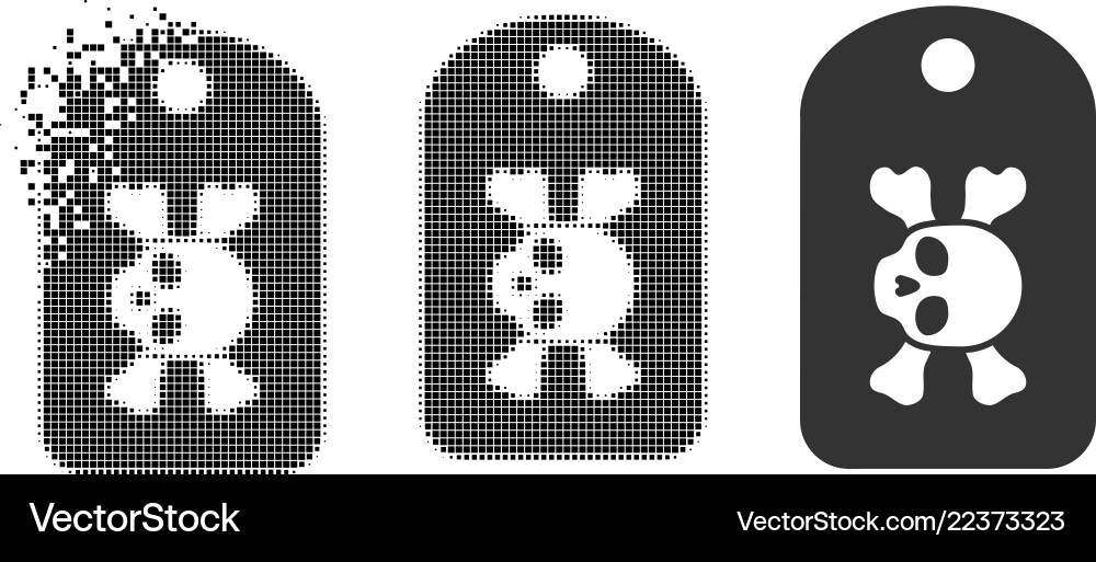 Gebrochene dotted Halftone morgue mark icon Gebrochene dotted Halftone morgue mark icon vektorbild