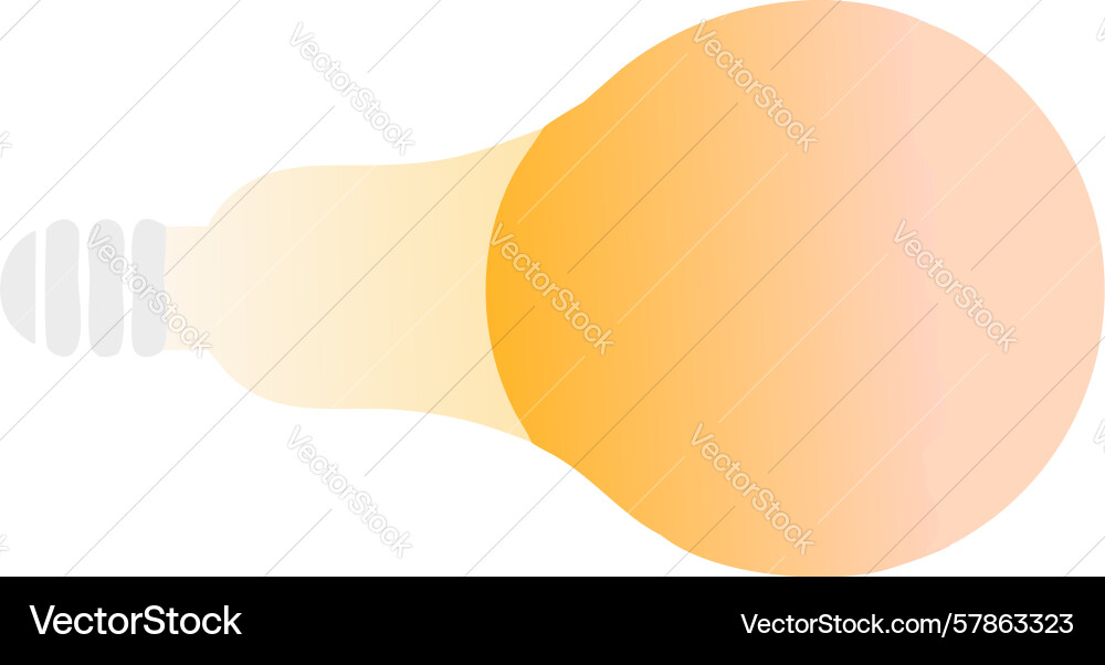 Gradient lightbulb icon soft glow and modern Vector Image