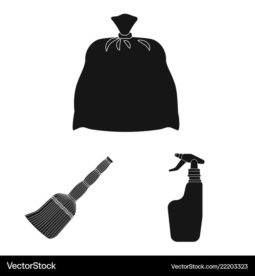 Isolated object of cleaning and service logo set vector image