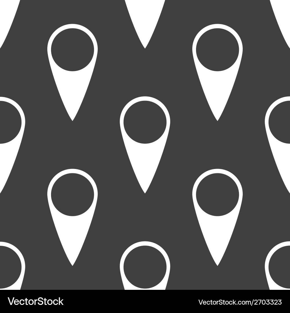 Map pointers web icon flat design seamless gray Vector Image