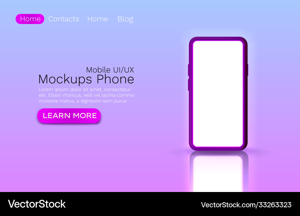Mockups ui template web site banner app screen Mockups ui template web site banner app screen vector image