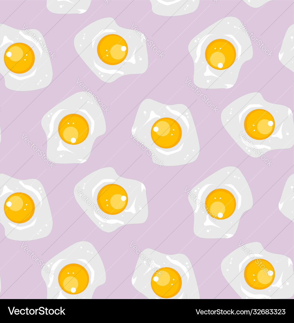 Seamless pattern with scrambled eggs vector image