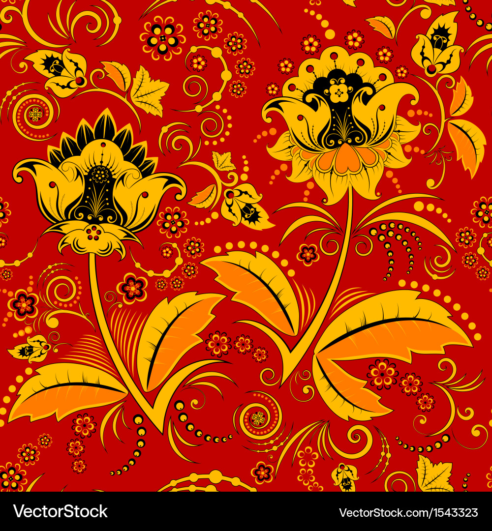 Traditional Oklahoma Floral Pattern vector image
