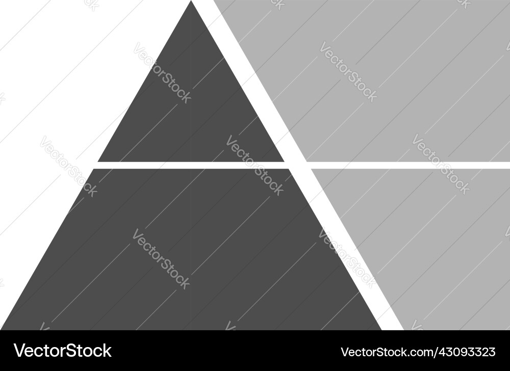 Triangle pyramid chart graph icon series Triangle pyramid chart graph icon series Vector Image