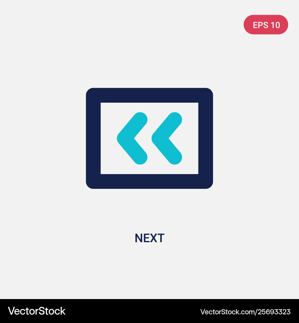 Two color next icon from arrows 2 concept Two color next icon from arrows 2 concept vector image