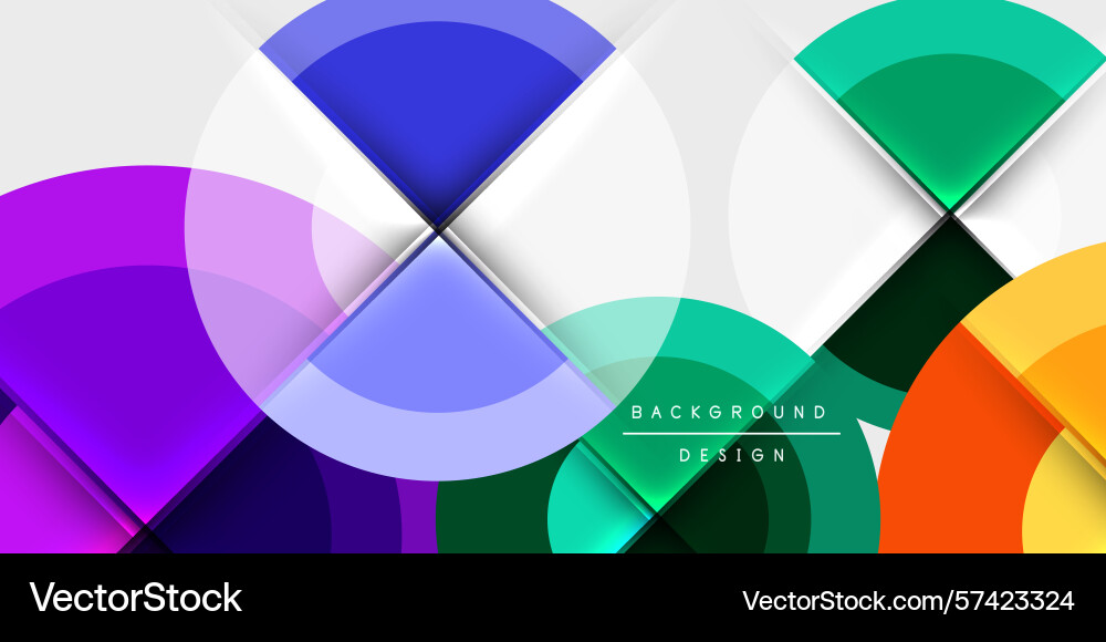 Abstract geometric design overlapping circles Vector Image