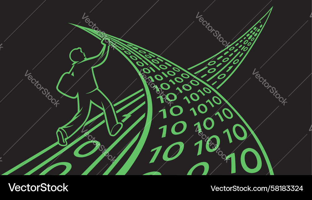 Binary Path Progression Vector Image