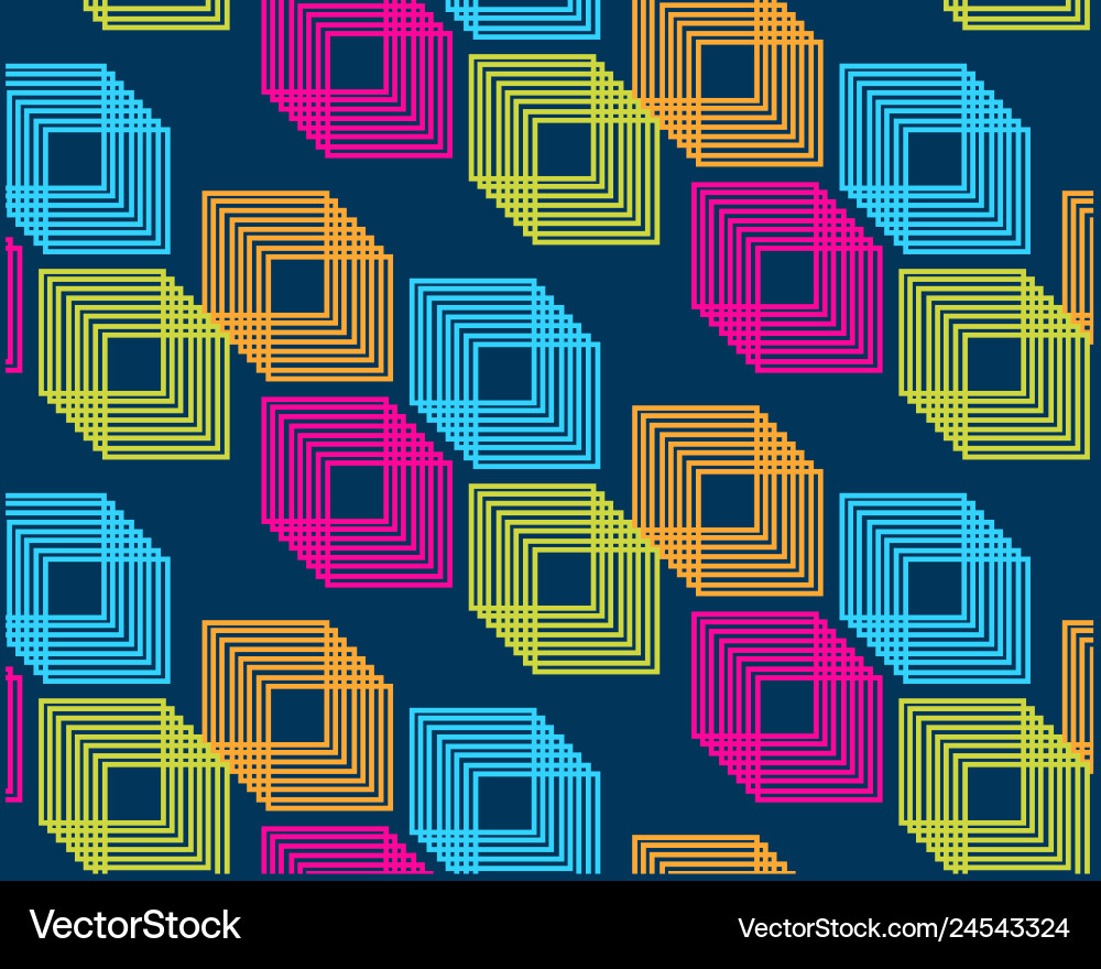 Bright repeating squares in the spring on a dark Vector Image