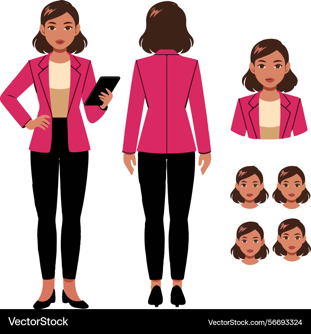 Business man character constructor animation Business man character constructor animation vector image