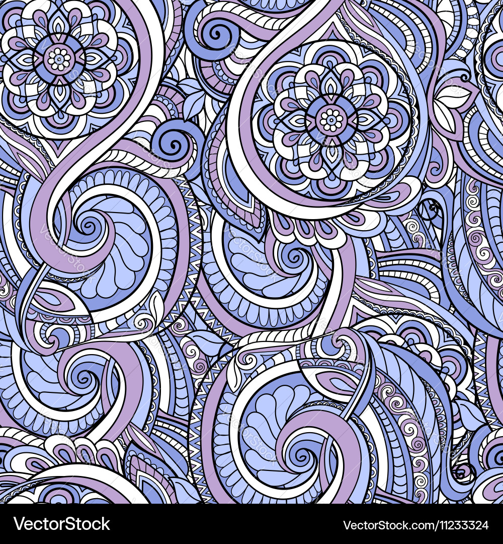 Colorful seamless pattern in a entangle style vector image