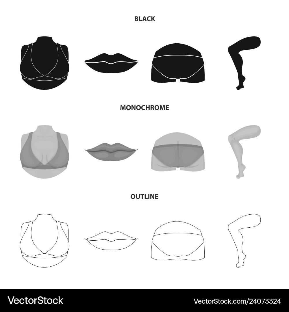 Design of body and part icon collection Design of body and part icon collection vector image