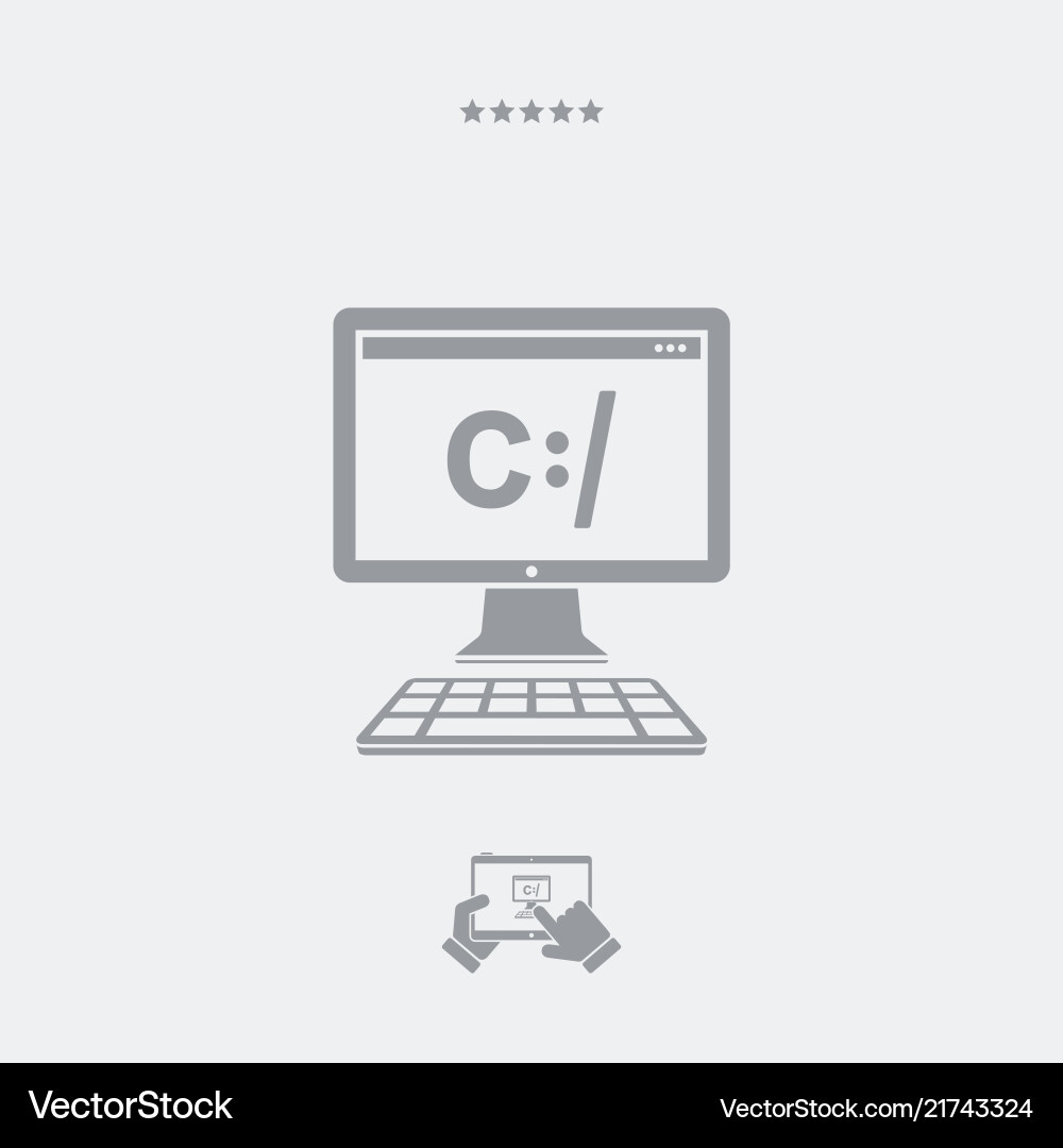Digital programming software icon Vector Image