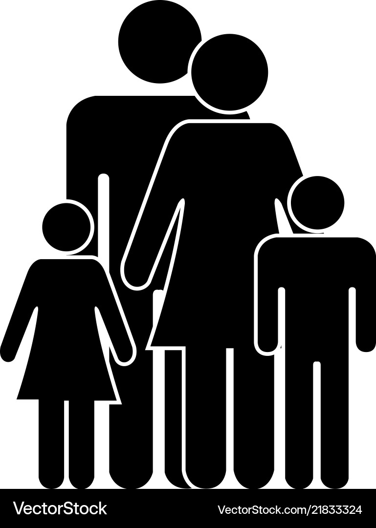 Family icon flat design eps vector image