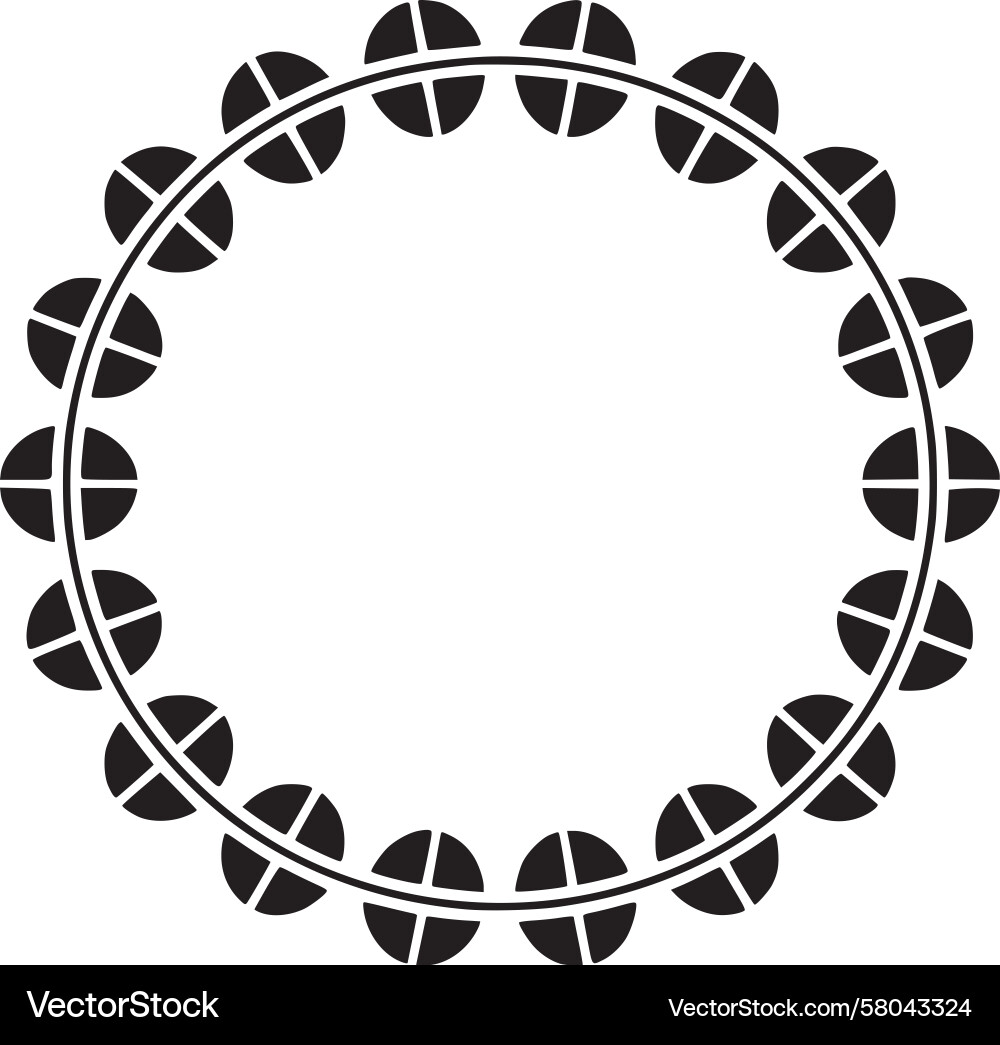 Geometric Circle Border Pattern Vector Image