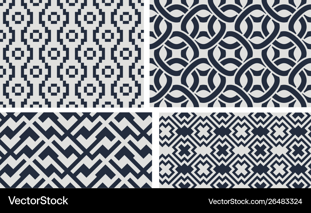 Geometric Pattern Set vector image