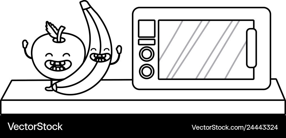 Köstliche leckere Früchte Cartoon Köstliche leckere Früchte Cartoon vektorbild