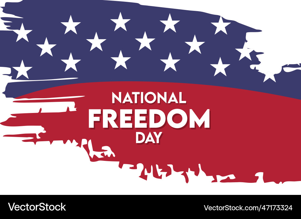 Nationaler Freiheitstag mit usa flag Nationaler Freiheitstag mit usa flag vektorbild