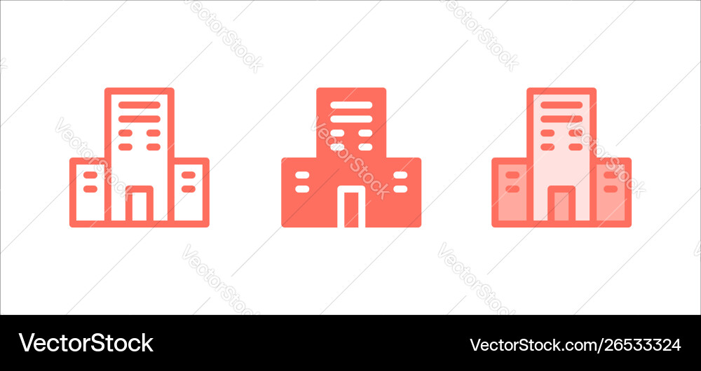 Office icon on white background for web ui apps Vector Image