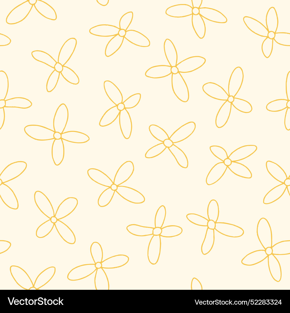 Outline flower seamless pattern for print Outline flower seamless pattern for print vector image