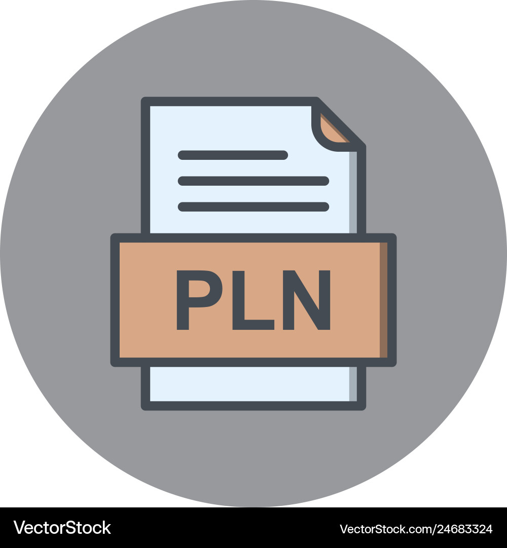 Pln file document icon Vector Image