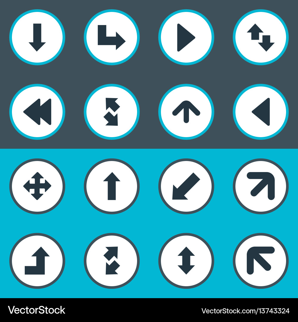Set of simple indicator icons vector image