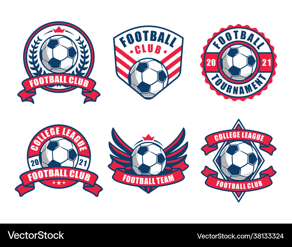 Soccer Logo & Football Club Badge Set vector image
