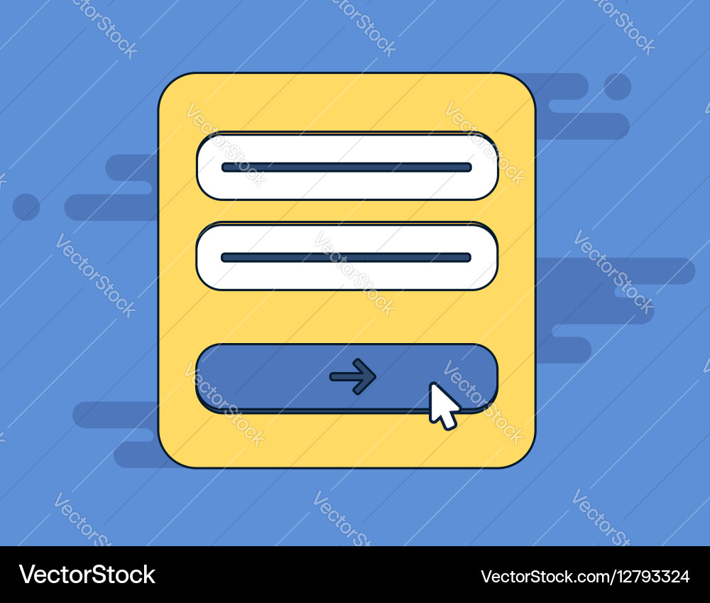 Web template of computer login form vector image