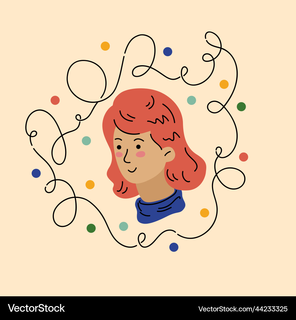 A young girl is going to celebrate the new year vector image