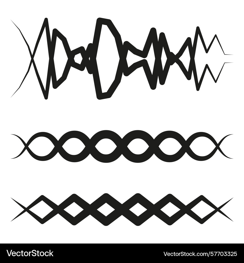 Abstract line patterns dynamic wave borders Abstract line patterns dynamic wave borders vector image