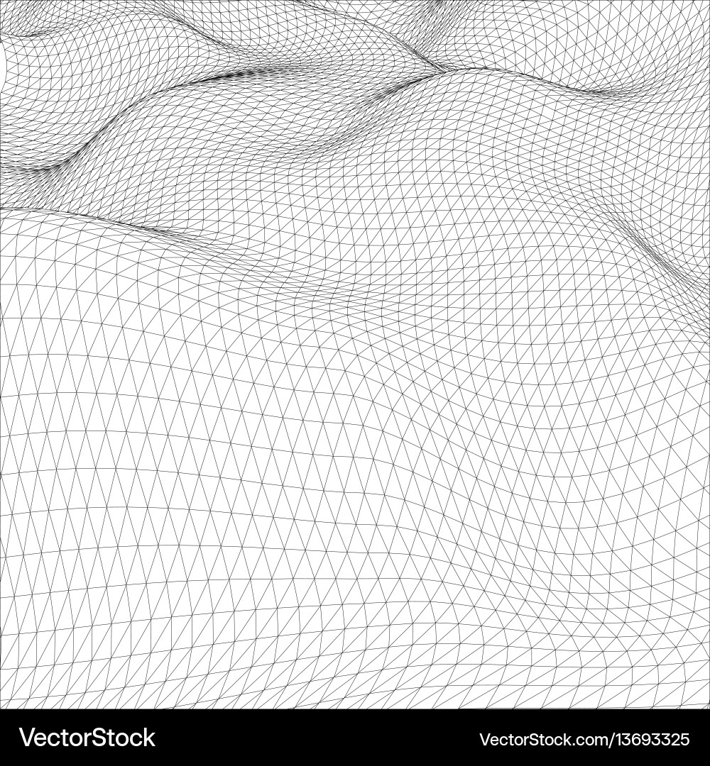 Abstract wire-frame grid Abstract wire-frame grid vector image