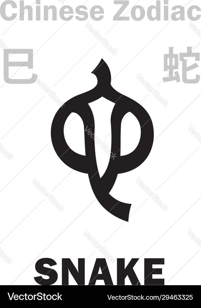 Astrologie Schlangenschild chinesisch zodiac Astrologie Schlangenschild chinesisch zodiac vektorbild